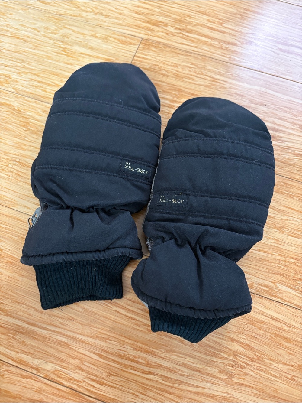 Vintage Kombi Men’s Gore-Tex Ski Mittens Leather Palm Black M outdoor warm cozy